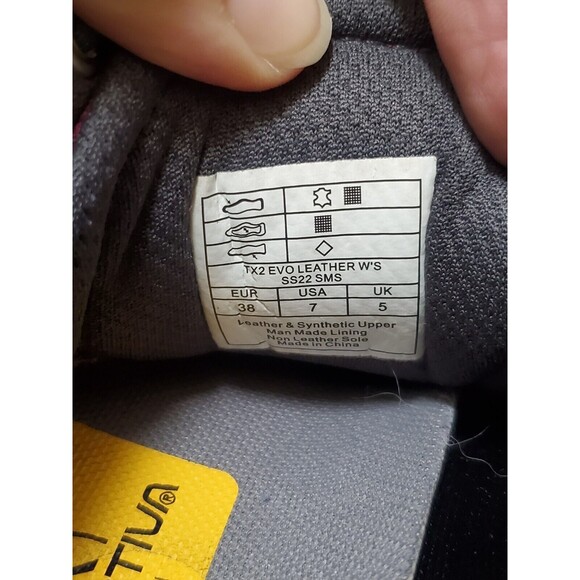 La Sportiva TX2 EVO Women 7 US Grey Leather Low Hiking Shoes Vibram Soles FLAWS - Picture 11 of 14